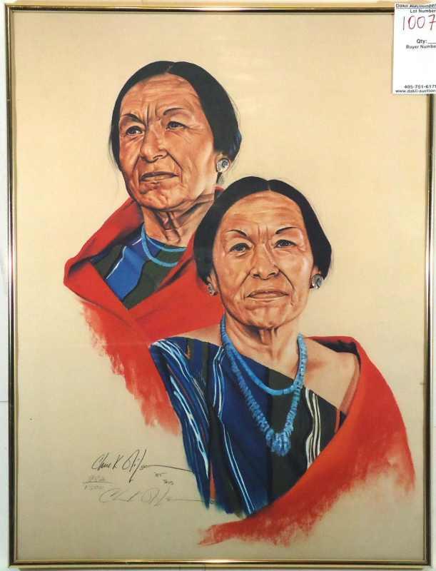 Female Native Americans in Profile; Artist: Chuck Wilson