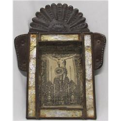 1900's Mexican Tin Nicho