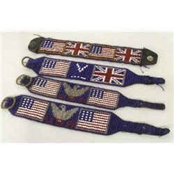 4 WWII Era Beaded Indian Bracelets