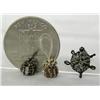 Image 1 : Micro Miniature Horsehair Lidded Baskets & Turtle