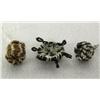 Image 3 : Micro Miniature Horsehair Lidded Baskets & Turtle