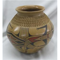 Mata Ortiz Polychrome Lizard Pot by Jesus Tena