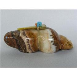 Zuni Banded Onyx Beaver Fetish by Leland Boone.