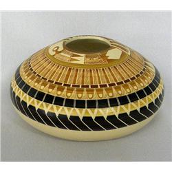 Navajo Polychrome Moon Rising Pottery by Lansing