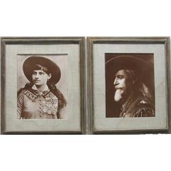 2 Photographic Prints Bill Cody and Calamity Jane