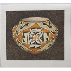 Signed and Numbered Acoma Print by Baker