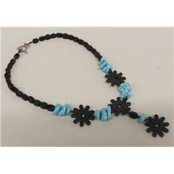 Western Turquoise Onyx Ironspur Necklace