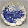 Image 1 : Antique English Flow Blue Plate-Carnarvon Castle