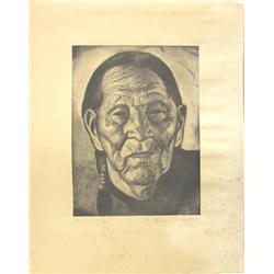 1955 Taos New Mexico Print by Herman Rednick