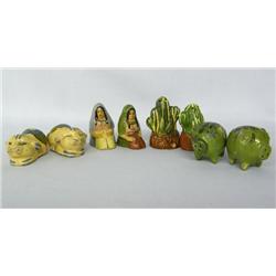 Collection of 4 Mexican Salt and Pepper Shakers
