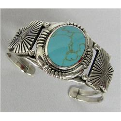 Navajo Silver Turquoise Bracelet