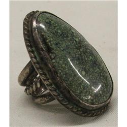 Navajo Green Turquoise Silver Ring