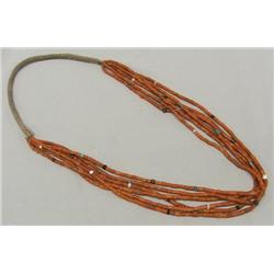 1970's Six Strand Coral Necklace