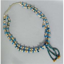 Navajo Turquoise Nugget Necklace With Jocklas