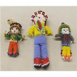 3 Zuni Beaded Dolls
