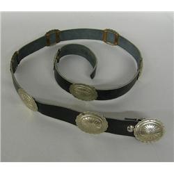 Navajo German Silver Concho Belt