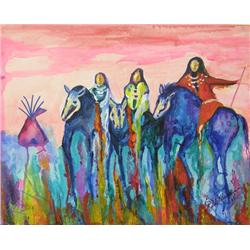 Original Acrylic Painting by Kills Thunder