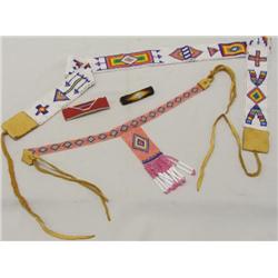 Beaded Belt, Beaded Necklace 2 Beaded Barrettes