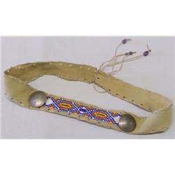 Beaded Leather Headband