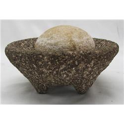 3 Legged Molcajete With Mano
