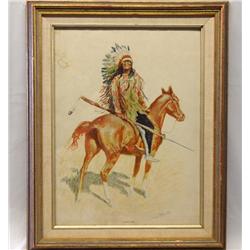 Remington Print A Sioux Chief