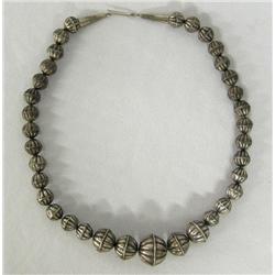 Navajo Graduated Squash Bead Necklace
