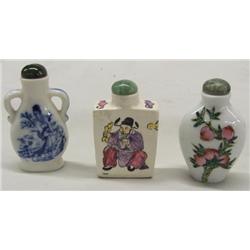 3 Chinese Snuff Bottles