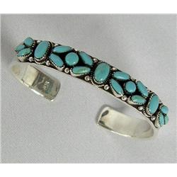 Silver Turquoise Bracelet Southwest Style