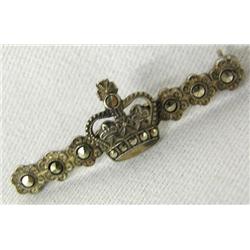 Antique Marcasite Crown Pin