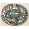 Image 1 : Navajo Silver Turquoise Buckle Hallmarked JRV