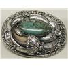 Image 2 : Navajo Silver Turquoise Buckle Hallmarked JRV