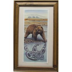 NW Coast Print of Bear by Sue Coleman