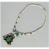 Image 1 : Santo Domingo Turquoise Inlay Pendant Necklace