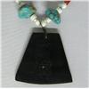 Image 3 : Santo Domingo Turquoise Inlay Pendant Necklace