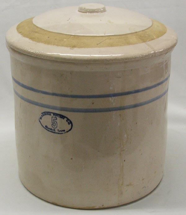 Marshall Pottery Co. 5 Lidded Crock Must Pick Up