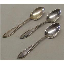 3 Rogers Silverplate Demitasse Spoons