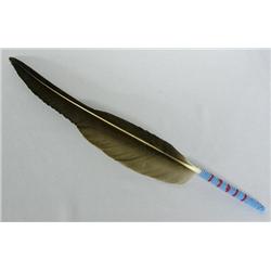 Feather With Hand Beaded Quill by Kills Thunder