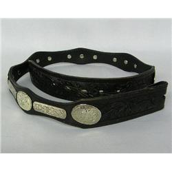 Leather Western Belt With Conchos