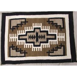 Navajo Two Gray Hills Weaving Rug, Home Spun