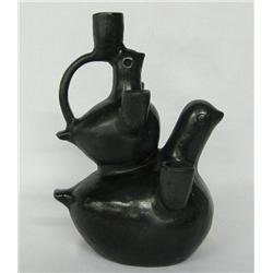 Pottery Sculptural Bird Candleholder