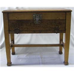 Antique Wood Piano Bench W/Sheet Music Drawer