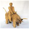Image 1 : New Mexico Wood Carving Bull & Rider
