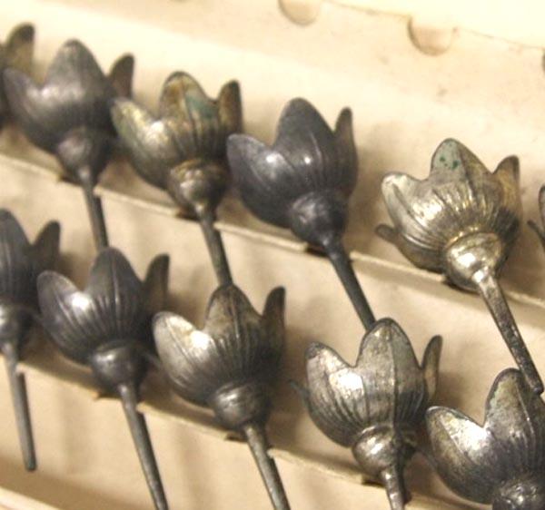 Vintage Silver/Pewter Candle Holders for a Birthday Cake