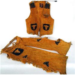 Suede Buckaroo Chaps & Vest