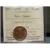 Image 1 : 1956 small cent ICCS PL65 RED CAMEO