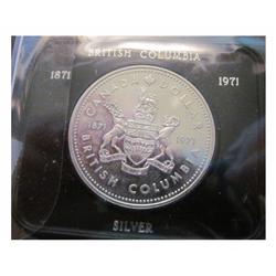 1971 Silver dollar British-Columbia centennial