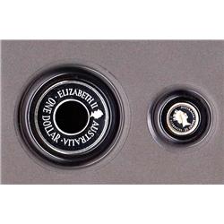 1989 AUSTRALIA SILVER HOLEY DOLLAR AND DUMP-GEM PROOF