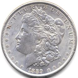 1889 MORGAN SILVER DOLLAR-CH BU+