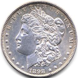 1898 MORGAN SILVER DOLLAR-UNC