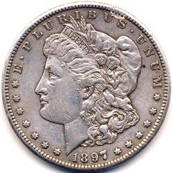 1897-S MORGAN SILVER DOLLAR-CIRC